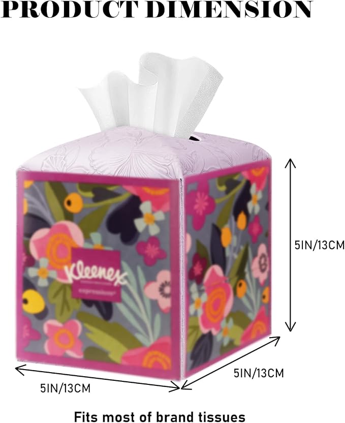 Tissue Box Holder Cover Square Tissue Cube Cover PU Leather Tissue Organizer - Image 6