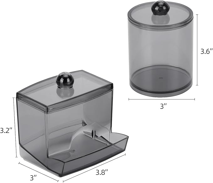 Tbestmax 3 Pack Qtips Dispenser Bathroom Container, 10/12 oz Big Cotton Ball - Image 3