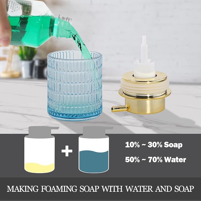 Foaming Soap Dispenser, 10 Oz Refillable Foaming Pump Bottle - Image 4
