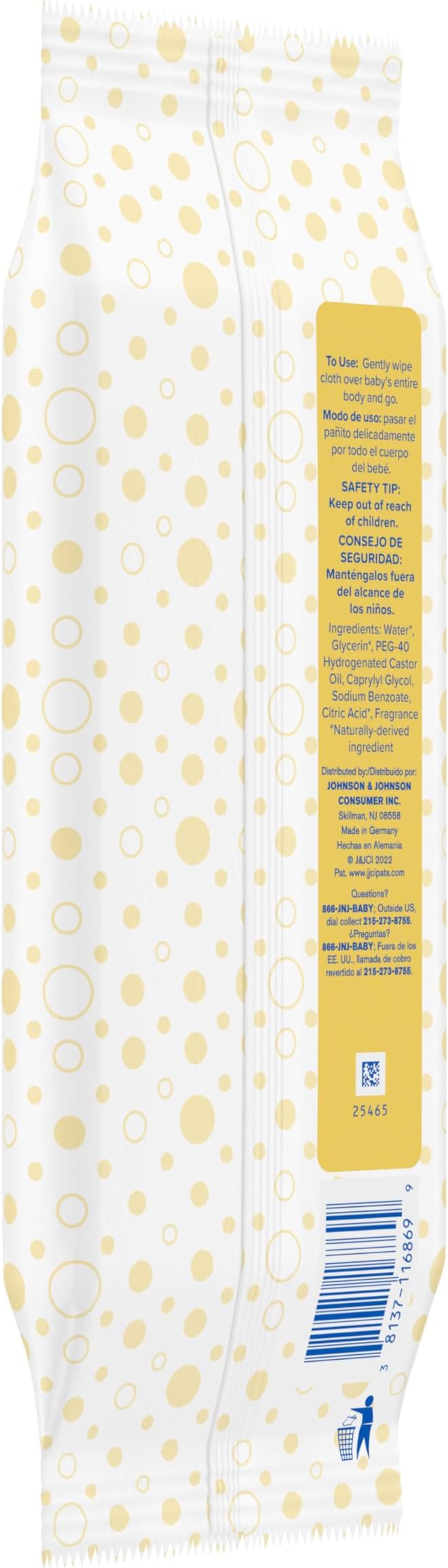 Johnson's Baby Head-to-Toe Gentle Cleansing Cloths, No Rinse, Disposable - Image 7