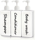 21oz Shampoo and Conditioner Dispenser Modern Refillable Shampoo Pump Bottles by DIDROOM