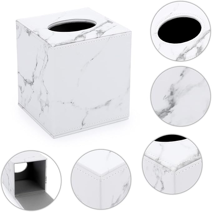 Sumnacon Square Leather Tissue Box Cover - Image 4