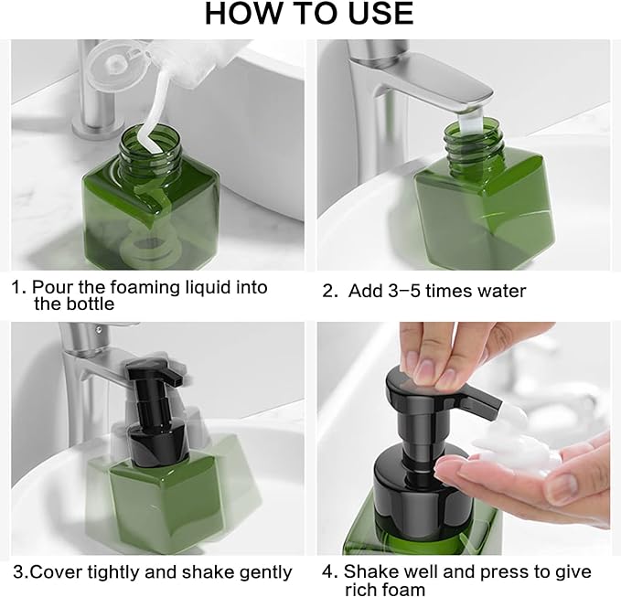 2 PCS-Foaming Soap Dispenser, Hand Soap Dispenser, Refillable Foam Liquid Hand - Image 4