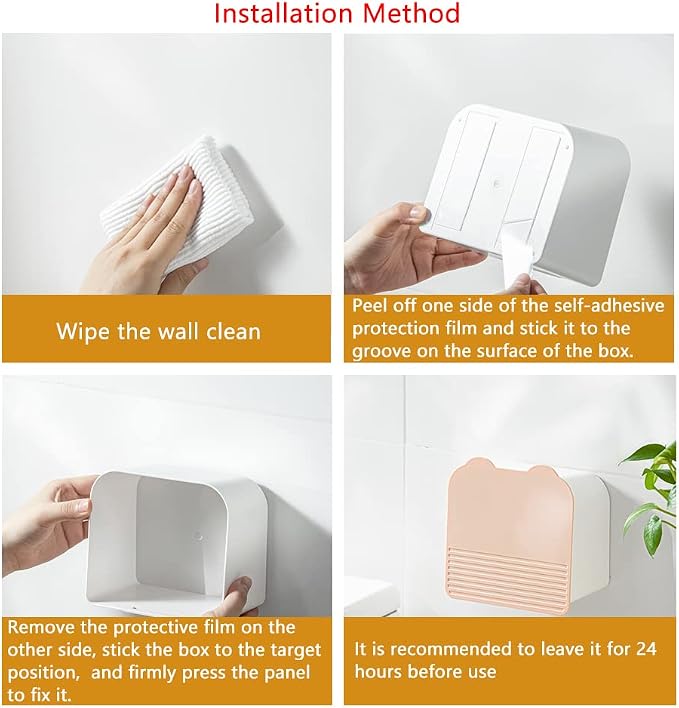 Poeland Wall Mounted Storage Box Small Item Organizer Sanitary Napkins Holder - Image 5
