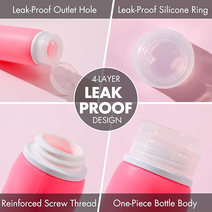 Muslish 21 Pack Travel Bottles for Toiletries, Leak-Proof TSA Compliant - Image 4