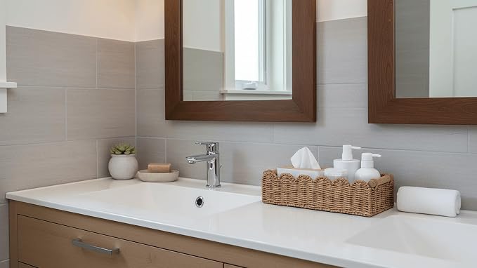 CubesLand Toilet Paper Storage Basket, Scalloped Edge Shelves Basket - Image 4