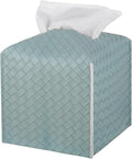 Tissue Box Cover PU Leather Tissue Holder Square Facial Tissue Case Facial by zoocatia