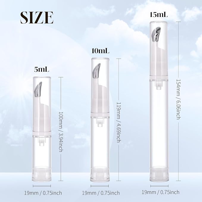 3Pcs 5/10/15ml Eye Gel Cream Container Flat Applicator Eye Cream Lip Gloss - Image 2