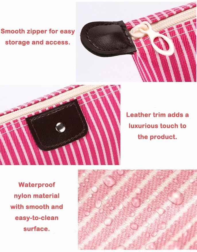 2 Pack Make Up Bag for Traveling, Preppy make up bag, Toiletry Bag, Nylon - Image 4