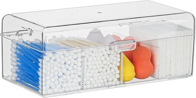 Clear Acrylic Qtip Holder Dispenser by Unknown