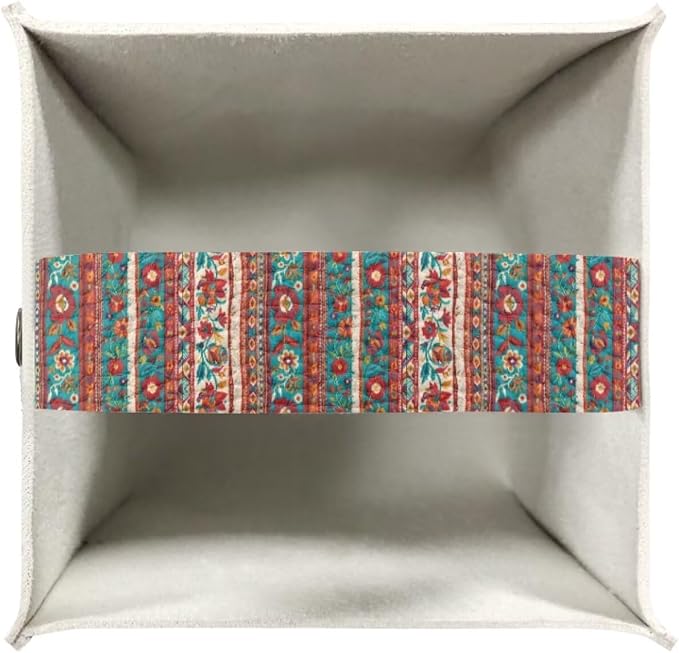 Brown Aztec Tissue Box Holder Waterproof PU Leather Square Modern Tissue Box - Image 3