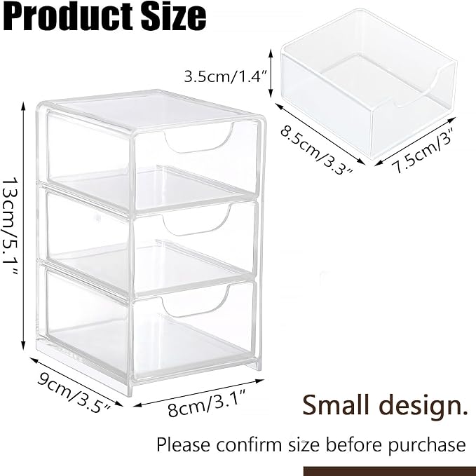 Hipiwe Acrylic Drawer Organizer Qtip Holder - Image 3