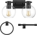 GLOBE Electric 63000057 3-Piece All-in-One Bathroom Set, Matte Black, Toilet by GlobeElectric