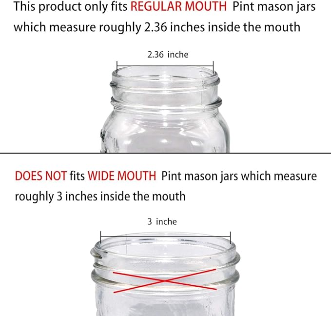 Amolliar Mason Jar Foaming Soap Dispenser Pump, Refillable Plastic Pump - Image 4