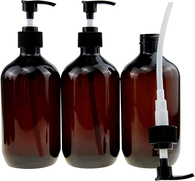 Empty Plastic Bottles with Pump Dispenser and Labels Included, Refillable - Image 2