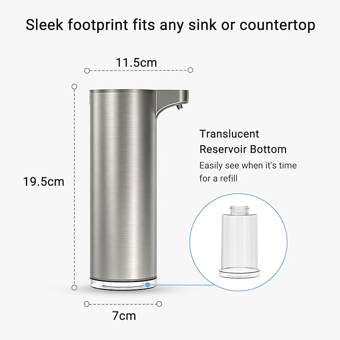 LAOPAO Automatic Foaming Soap Dispenser, Matte Stainless Steel Touchless Soap - Image 7