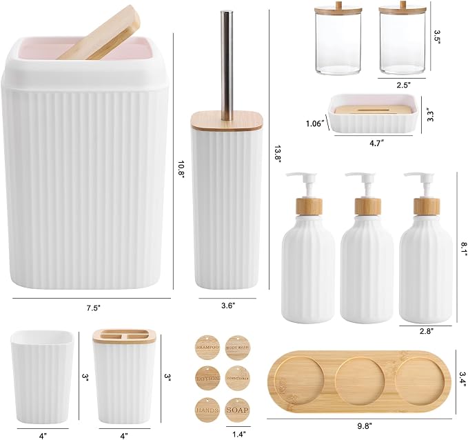 Bathroom Accessories Set White Bathroom Set - Image 6