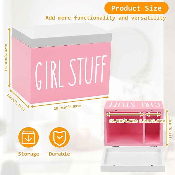 Tampon Holder for Bathroom, Feminine Product Organizer Pad Case Holder - Image 2