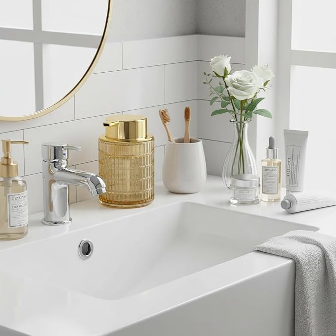 Foaming Soap Dispenser, Amber Glass Foam Soap Dispenser - Image 3
