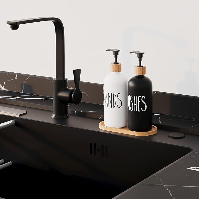 Glass Soap Dispenser for Kitchen Sink and Bathroom - Image 2