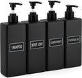 Segbeauty Bathroom Soap Dispenser Set, 4 Pack of 16.9oz Shower Bottles by Segbeauty