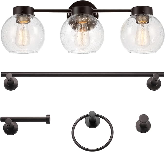 Globe Electric 63000202 5-Piece All-in-One Bathroom Accessory Set by GlobeElectric