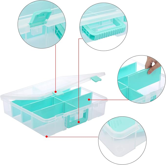 BTSKY Clear Plastic Dividing Storage Box - Image 5