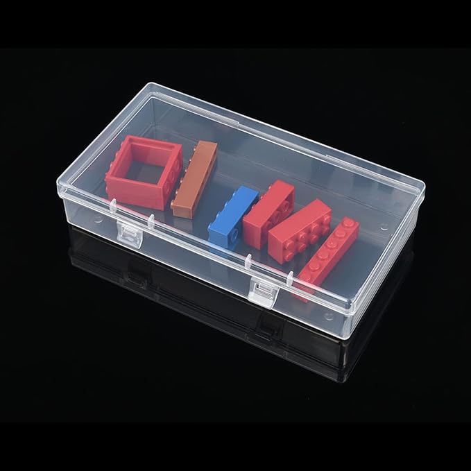 4 Pack Rectangular Clear Plastic Storage Containers Box - Image 5