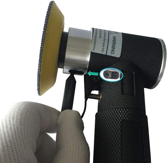 2" & 3" Dual Action Mini Air Sander, Random Orbital Pneumatic Polisher Kit - Image 4