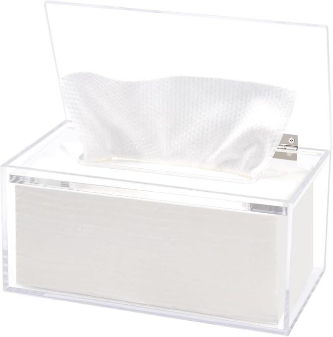 Wipes Holder Container Refillable, Acrylic Dispenser Box by DELIPPLY