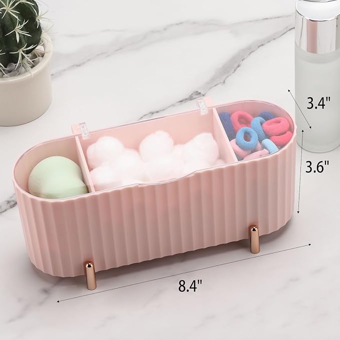 Tecbeauty Qtips Holder, 3 Grids Separate Cotton Swabs Ball Dispenser, Storage - Image 8
