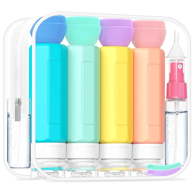 Redfly 17PCS Travel Bottles for Toiletries, TSA Approved Travel Size Containers by Redfly