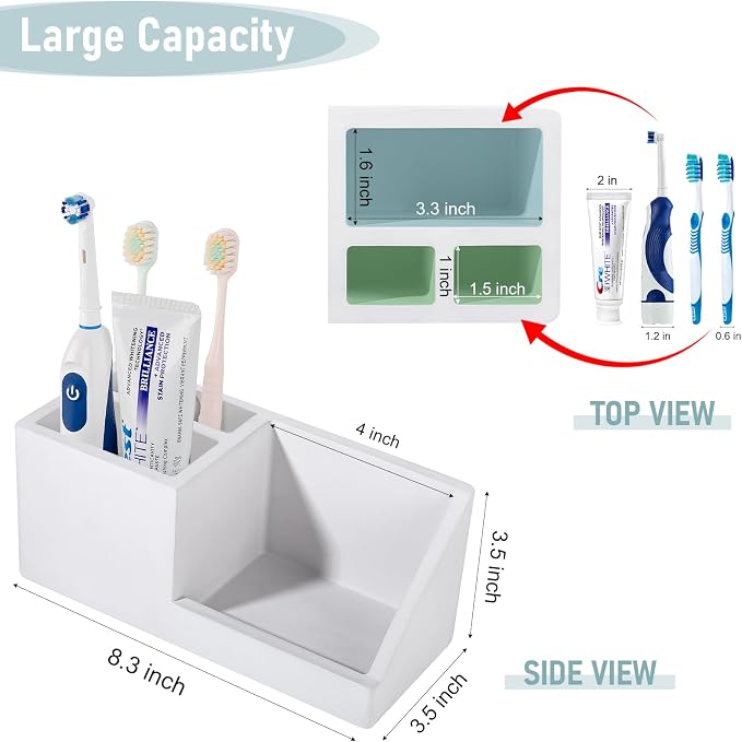 Diatomite Toothbrush Holders for Bathrooms, Quick Dry Electric Tooth Brush and - Image 4