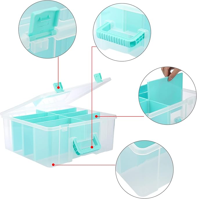 BTSKY Clear Plastic Dividing Storage Box - Image 7