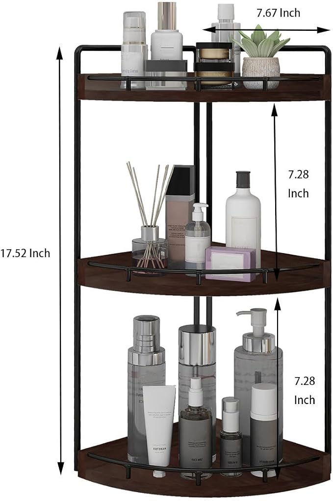 Dorhors 3-Tier Corner Bathroom Organizer Countertop - Image 3