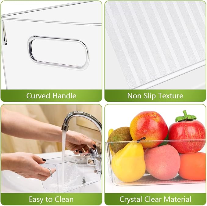 Set Of 10 Refrigerator Pantry Organizer Bins, Countertops, Fridge Organizer - Image 3