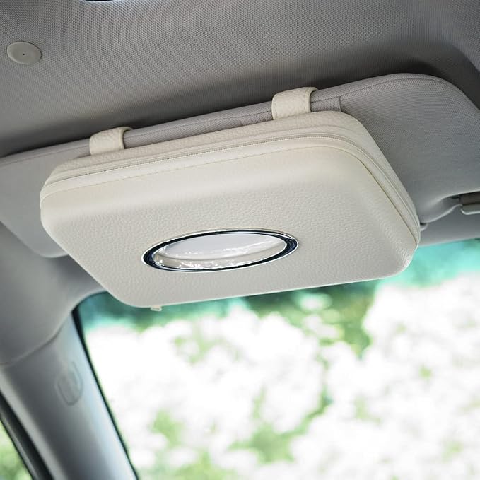 Car Tissue Holder, Sun Visor Tissue Holder, Zipper Car Visor Napkin Holder - Image 9