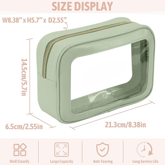 6PCS Clear Toiletry Bag, TSA Approved Travel Pouch - Image 3