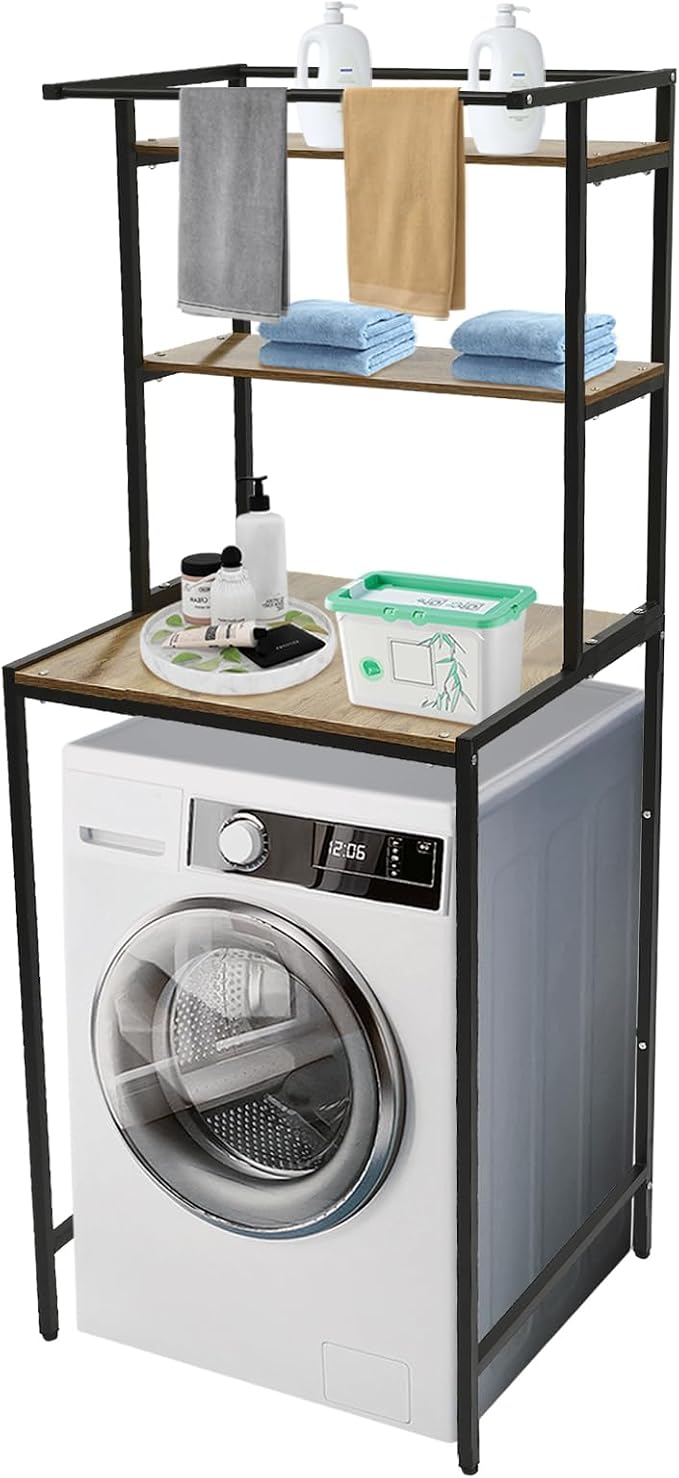 Washer and Dryer Storage Rack, 3 Tier Over The Washer and Dryer Storage Shelf by Unknown