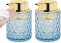 2pcs Amber Foaming Soap Dispenser, Glass Soap Dispenser by Fvstar