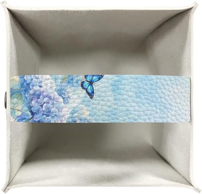 Butterflies Tissue Box Holder Stylish Waterproof PU Leather Square Tissue Box - Image 3