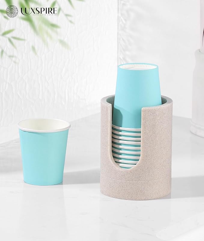 Luxspire Bathroom Cup Dispenser, 3oz Dixie Cup Dispenser, Resin Dixie Cup Holder - Image 6