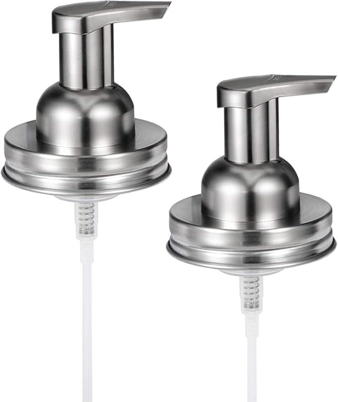 Amolliar Mason Jar Foaming Soap Dispenser Pump Lids, Rustproof Stainless Steel by Amolliar