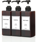 Shampoo and Conditioner Dispenser, Refillable Shampoo and Conditioner Bottles by DIDROOM