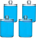 Sky Blue Qtip Holder Organizer Dispenser Cotton Swabs Cans Plastic Jars by SHJI