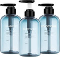 3pcs Refillable Shampoo and Conditioner Bottles, 16.9oz/500ml Shampoo by Wellax