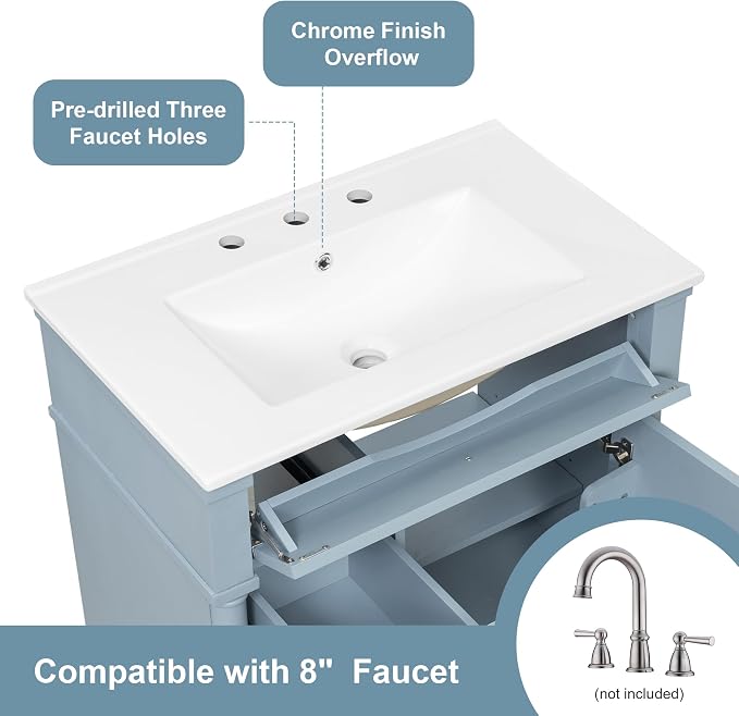 Harper & Bright Designs 30" Bathroom Vanity - Image 6