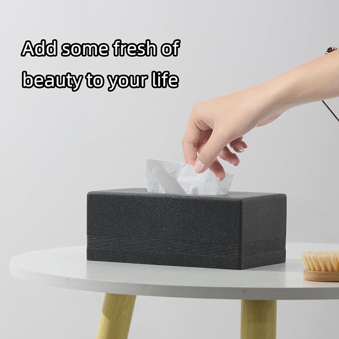 Tissue Box Cover Rectangle, Resin Facial Tissues Holder Covers - Image 2