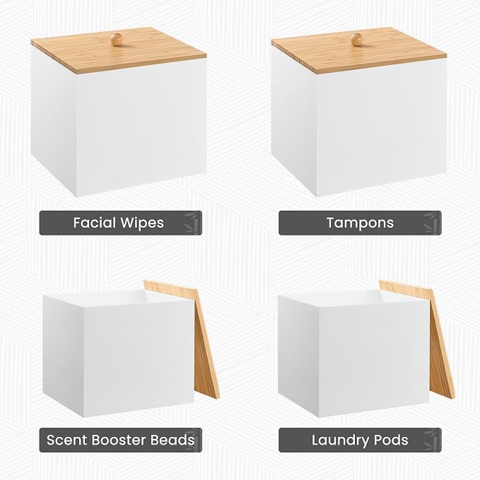 Puricon Acrylic Disposable Facial Towels Holder, Storage Bin - Image 5