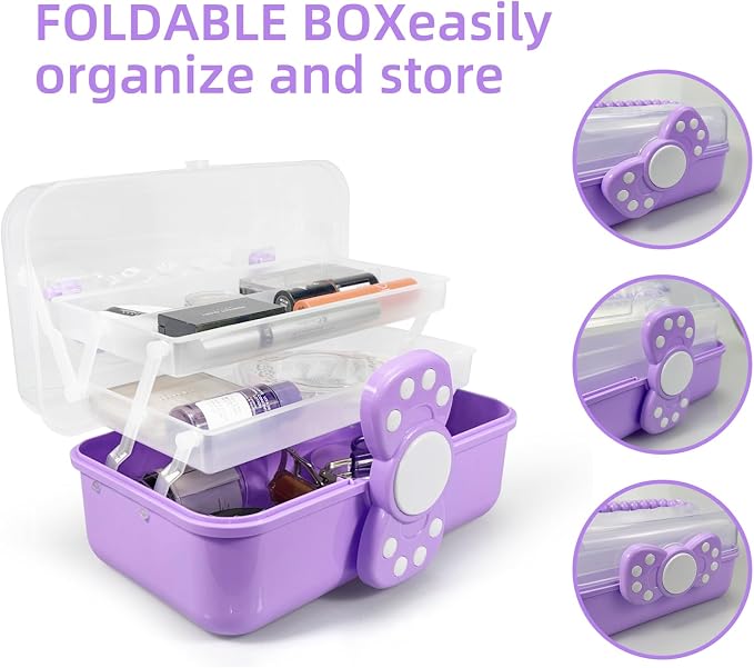10.6in 3-Layer Multipurpose Storage Box Art Craft Organizer Storage Box Kids - Image 5
